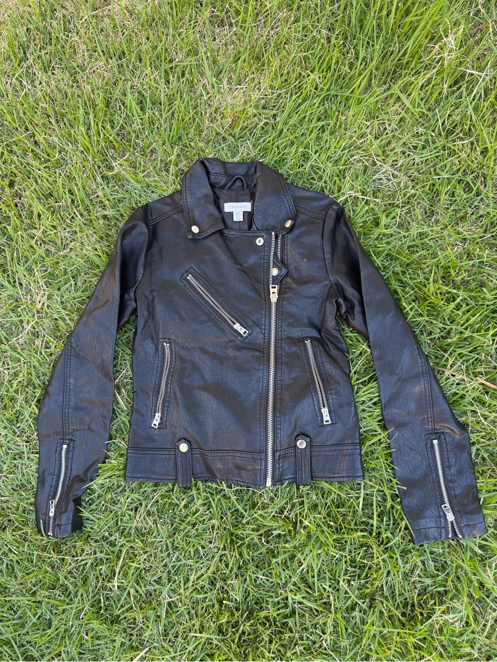 Top shop Women's Black Moto Faux Leather Jacket